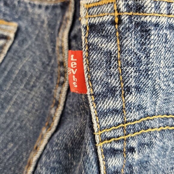 Levis 550 Boys Relaxed Fit Jeans Size 12 Husky W32 x L27 Blue Denim - Picture 8 of 9